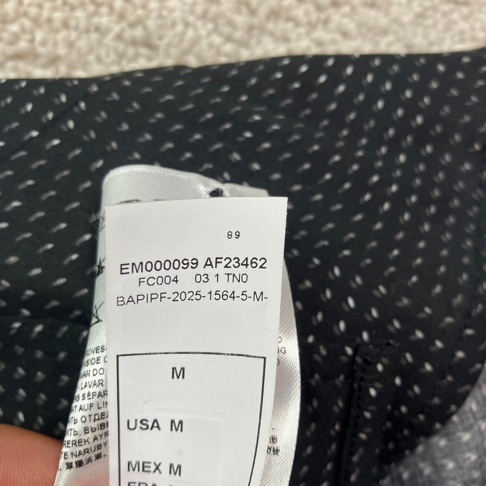 NEW Emporio Armani Mens M Button Down Shirt Black Micro Fancy $345 NWT - Picture 12 of 12